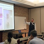 phot of Prof. Stephen Rybczynski presenting at the 2013 Fall Science Update Conference for teachers and education students
